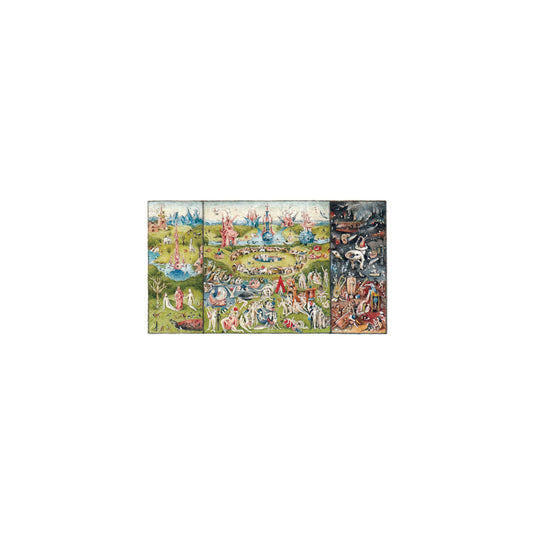 PRINT of watercolor miniature painting. The Garden of Earthly Delights