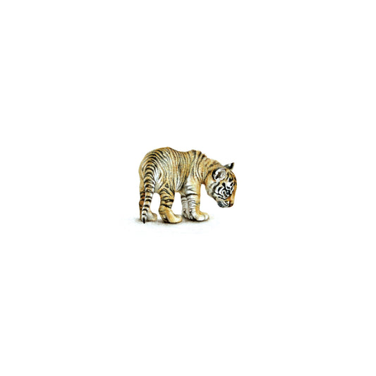 PRINT of watercolor miniature painting. Tiger cub