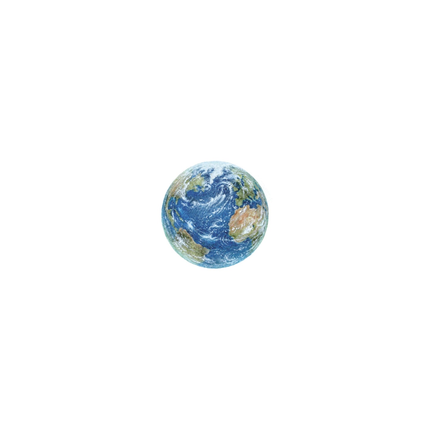 Blue Marble. Print from original watercolor miniature painting