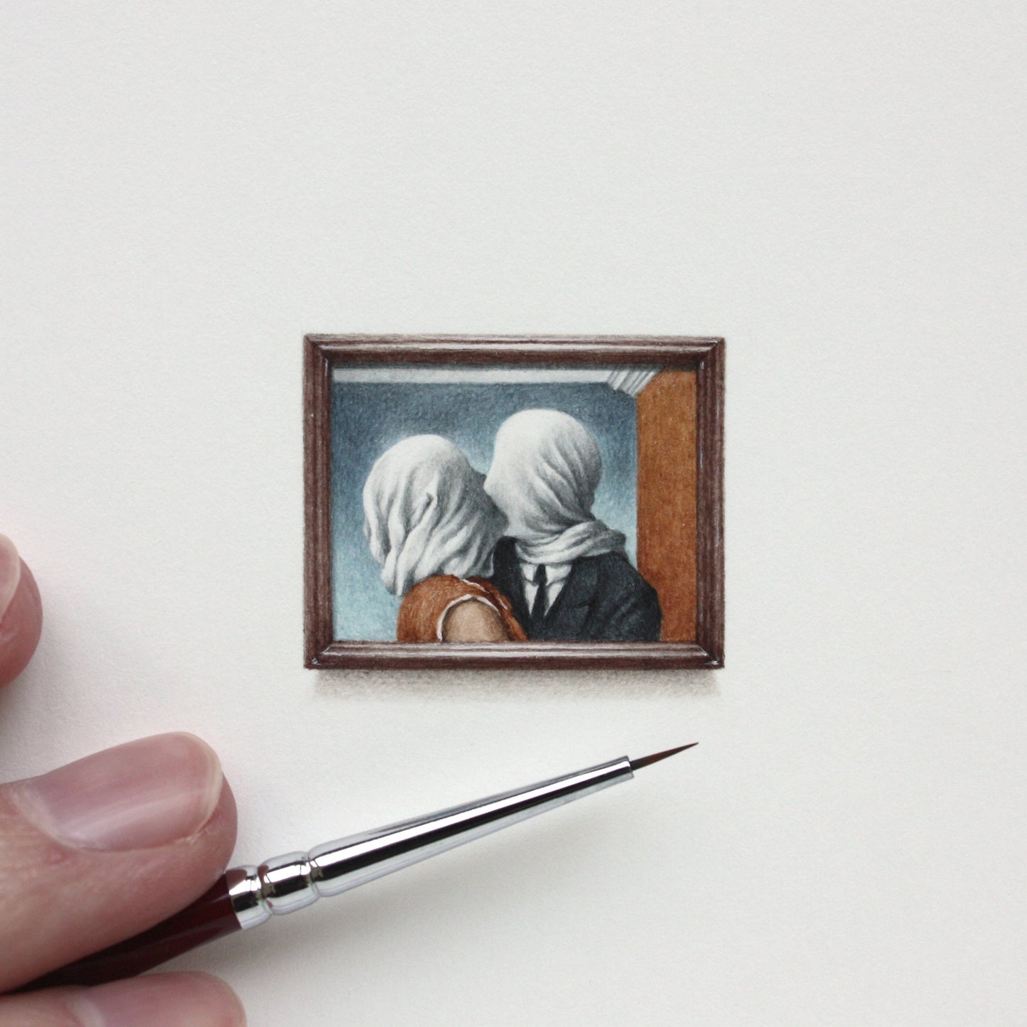 The Lovers. Print from original watercolor miniature painting